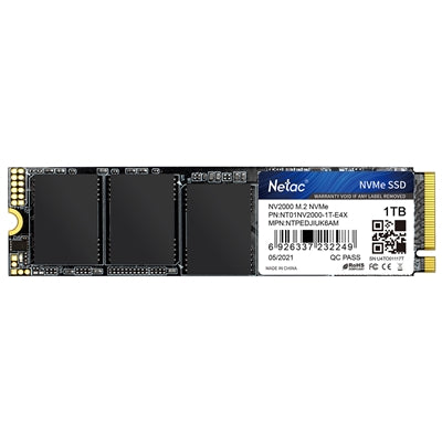 NETAC NV2000 1TB NVMe SSD PCIe Gen3 M.2 2280 - 2500MB/s NETAC NV2000 1TB NVMe SSD PCIe Gen3 M.2 2280 - 2500MB/s